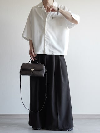 「ELLUV(エルブ)の【ELLUV/エルヴ】ドレープTRクロス ジップギミック ショート丈オープンカラーシャツ(シャツ/ブラウス)」を使った、翔【低身長コーデ】さん(メンズ・167cm)の春コーディネート