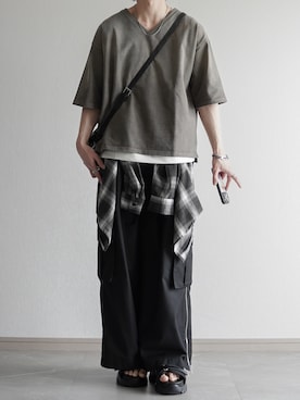 「アイテム（カーゴパンツ）」を使った、翔【低身長コーデ】さん（メンズ・167cm）の春コーディネート