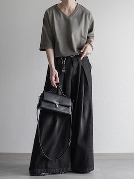 「ワイドデニム」｜翔【低身長コーデ】さん（メンズ・167cm）の春コーディネート