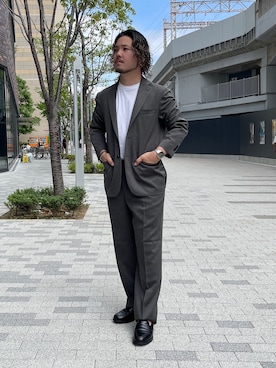 「アイテム（テーラードジャケット）」を使った、keisuke kyomotoさん（メンズ・169cm）の秋コーディネート