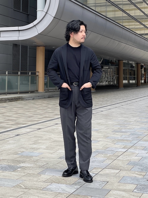 LIFE STYLE TAILOR リネンライクコンフォータブル1タックパンツ