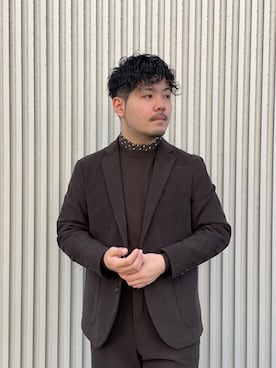 「アイテム（スーツパンツ）」を使った、keisuke kyomotoさん（メンズ・169cm）の秋コーディネート