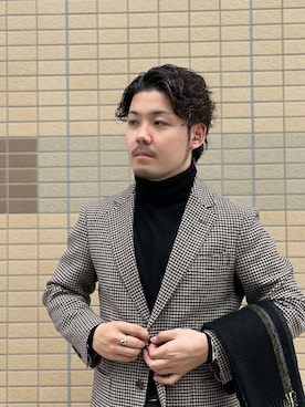 「オフィススタイル」｜「アイテム（その他アウター）」を使った、keisuke kyomotoさん（メンズ・169cm）の秋コーディネート