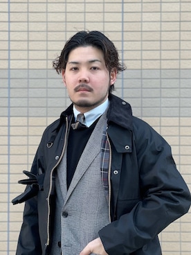 「アイテム（スーツジャケット）」を使った、keisuke kyomotoさん（メンズ・169cm）の冬コーディネート