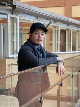 「アイテム（スーツパンツ）」を使った、keisuke kyomotoさん（メンズ・169cm）の秋コーディネート