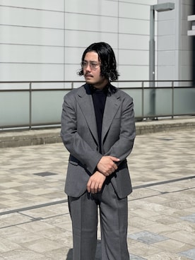 「アイテム（ハンカチ/ハンドタオル）」を使った、keisuke kyomotoさん（メンズ・169cm）の秋コーディネート