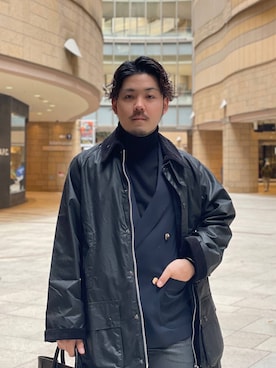 「アイテム（スーツパンツ）」を使った、keisuke kyomotoさん（メンズ・169cm）の冬コーディネート