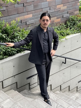 「アイテム（フォーマルスーツ/小物）」を使った、keisuke kyomotoさん（メンズ・169cm）の秋コーディネート