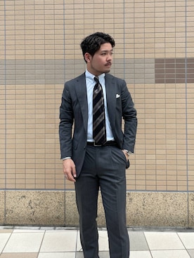 「アイテム（ハンカチ/ハンドタオル）」を使った、keisuke kyomotoさん（メンズ・169cm）の秋コーディネート