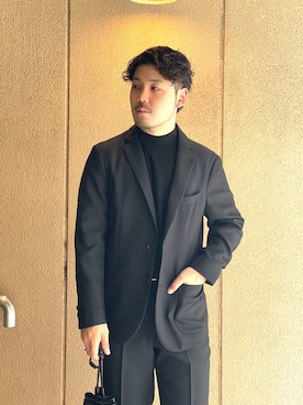 「アイテム（スーツパンツ）」を使った、keisuke kyomotoさん（メンズ・169cm）の秋コーディネート
