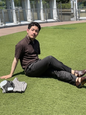 「アイテム（スーツジャケット）」を使った、keisuke kyomotoさん（メンズ・169cm）の夏コーディネート
