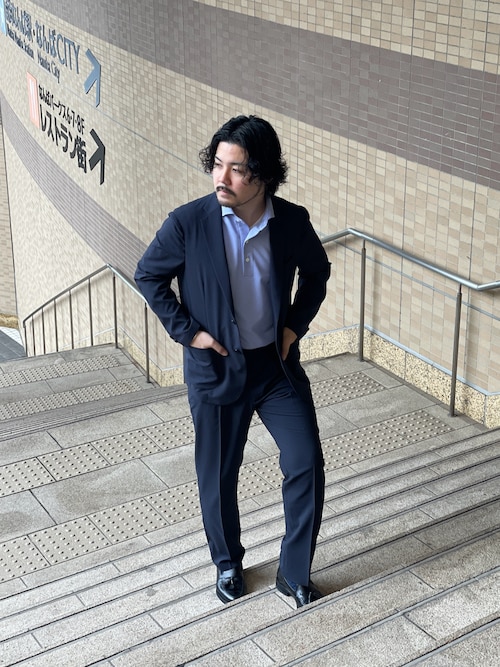 LIFE STYLE TAILOR リネンライクコンフォータブル1タックパンツ