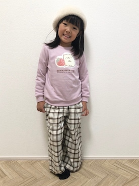 「アイテム（ハンチング/ベレー帽）」を使った、avv_kidsstaffさん（キッズ・120cm）の秋コーディネート