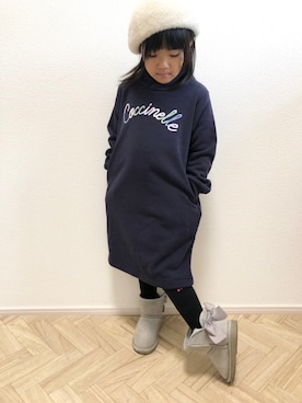 「アイテム（ハンチング/ベレー帽）」を使った、avv_kidsstaffさん（キッズ・120cm）の秋コーディネート