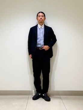 「アイテム（スーツジャケット）」を使った、DAIKI TAKEYAさん（メンズ・165cm）の夏コーディネート
