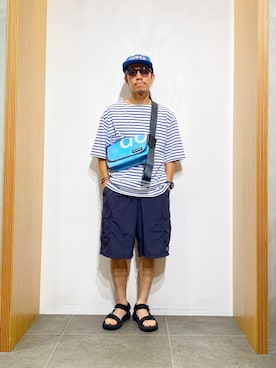 「ROUGH and RUGGED（ラフアンドラゲッド）のアイテム」を使った、DAIKI TAKEYAさん（メンズ・165cm）の夏コーディネート