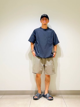 「MERRELL（メレル）のアイテム（サンダル）」を使った、DAIKI TAKEYAさん（メンズ・165cm）の夏コーディネート