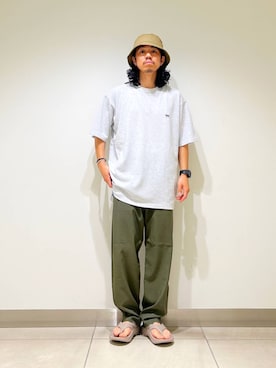 「アイテム（ハット）」を使った、DAIKI TAKEYAさん（メンズ・165cm）の夏コーディネート