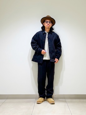 「アイテム（ポロシャツ）」を使った、DAIKI TAKEYAさん（メンズ・165cm）の秋コーディネート