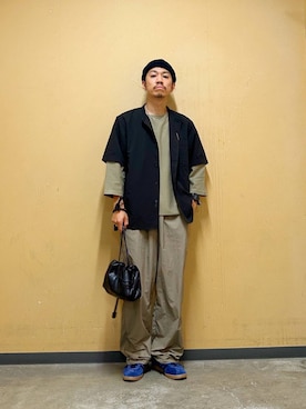 「アイテム（ショルダーバッグ）」を使った、DAIKI TAKEYAさん（メンズ・165cm）の夏コーディネート