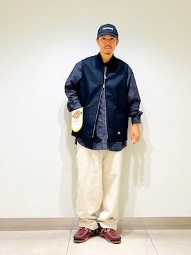 「アイテム（キャップ）」を使った、DAIKI TAKEYAさん（メンズ・165cm）の秋コーディネート