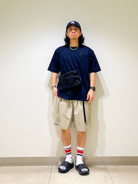 「アイテム（サンダル）」を使った、DAIKI TAKEYAさん（メンズ・165cm・30代）の夏コーディネート