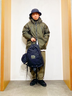 「グレゴリー」｜「アイテム（ジャケット/アウター）」を使った、DAIKI TAKEYAさん（メンズ・165cm）の冬コーディネート
