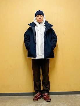 「アイテム（テーラードジャケット）」を使った、DAIKI TAKEYAさん（メンズ・165cm）の秋コーディネート