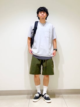 「アイテム（アンダーウェア）」を使った、DAIKI TAKEYAさん（メンズ・165cm）の夏コーディネート