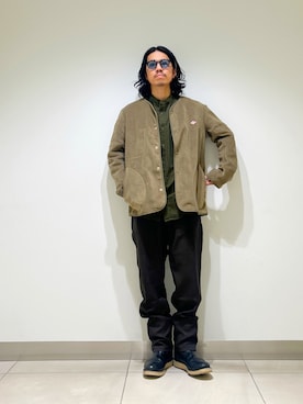 「アイテム（ノーカラージャケット）」を使った、DAIKI TAKEYAさん（メンズ・165cm）の秋コーディネート