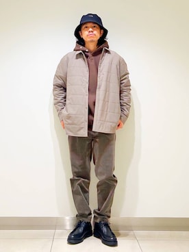 「アーバンリサーチドアーズ」｜「アイテム（その他アウター）」を使った、DAIKI TAKEYAさん（メンズ・165cm）の冬コーディネート