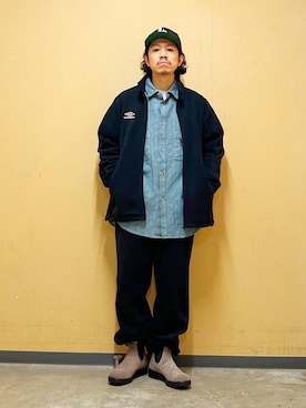 「UMBRO（アンブロ）のアイテム」を使った、DAIKI TAKEYAさん（メンズ・165cm）の秋コーディネート