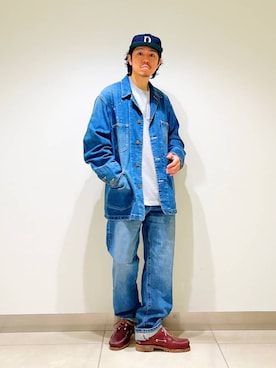 「アイテム（デニムジャケット）」を使った、DAIKI TAKEYAさん（メンズ・165cm）の夏コーディネート