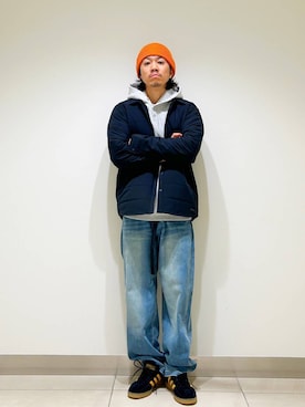 「パーカー」｜「アイテム（その他アウター）」を使った、DAIKI TAKEYAさん（メンズ・165cm）の秋コーディネート