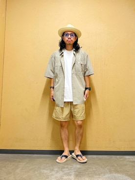 「NIKE（ナイキ）のアイテム（その他パンツ）」を使った、DAIKI TAKEYAさん（メンズ・165cm）の夏コーディネート