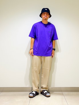 「アイテム（帽子）」を使った、DAIKI TAKEYAさん（メンズ・165cm・30代）の夏コーディネート