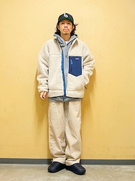 「パタゴニア」｜DAIKI TAKEYAさん（メンズ・165cm）の冬コーディネート