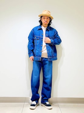 「Lee（リー）のアイテム（ジャケット/アウター）」を使った、DAIKI TAKEYAさん（メンズ・165cm）の冬コーディネート