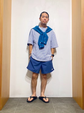 「かたかけ」｜DAIKI TAKEYAさん（メンズ・165cm）の夏コーディネート