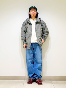 「低身長」｜「アイテム（ナイロンジャケット）」を使った、DAIKI TAKEYAさん（メンズ・165cm）の冬コーディネート