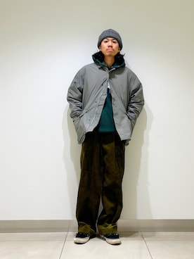 「URBAN RESEARCH DOORS（アーバンリサーチドアーズ）のBIG WOOLMIX KNIT CAP（ニットキャップ/ビーニー）」を使った、DAIKI TAKEYAさん（メンズ・165cm・30代）の秋コーディネート