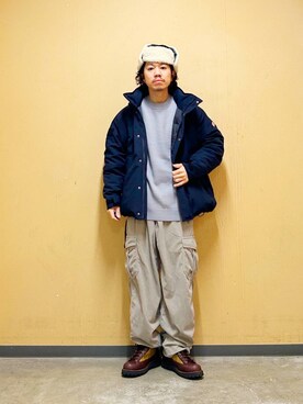 「STONEMASTER（ストーンマスター ）のアイテム」を使った、DAIKI TAKEYAさん（メンズ・165cm）の冬コーディネート