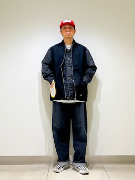 「アイテム（デニムジャケット）」を使った、DAIKI TAKEYAさん（メンズ・165cm・30代）の夏コーディネート