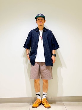 「KEEN（キーン）のアイテム」を使った、DAIKI TAKEYAさん（メンズ・165cm）の夏コーディネート