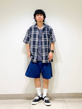 「アイテム（アンダーウェア）」を使った、DAIKI TAKEYAさん（メンズ・165cm）の夏コーディネート