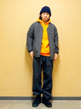 「アーバンリサーチドアーズ」｜「アイテム（その他アウター）」を使った、DAIKI TAKEYAさん（メンズ・165cm）の冬コーディネート