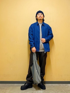 「アイテム（エコバッグ/サブバッグ）」を使った、DAIKI TAKEYAさん（メンズ・165cm）の秋コーディネート