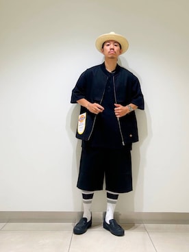 「アイテム（ベスト）」を使った、DAIKI TAKEYAさん（メンズ・165cm）の夏コーディネート