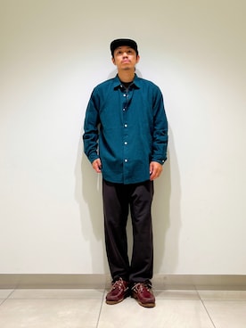 「アイテム（キャップ）」を使った、DAIKI TAKEYAさん（メンズ・165cm）の秋コーディネート