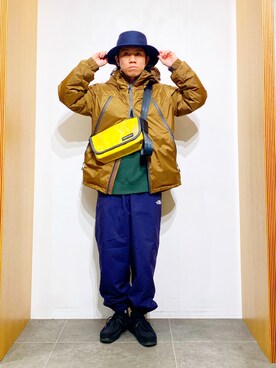 「KIJIMA TAKAYUKI」｜「アイテム（ダウンジャケット/コート）」を使った、DAIKI TAKEYAさん（メンズ・165cm）の秋コーディネート